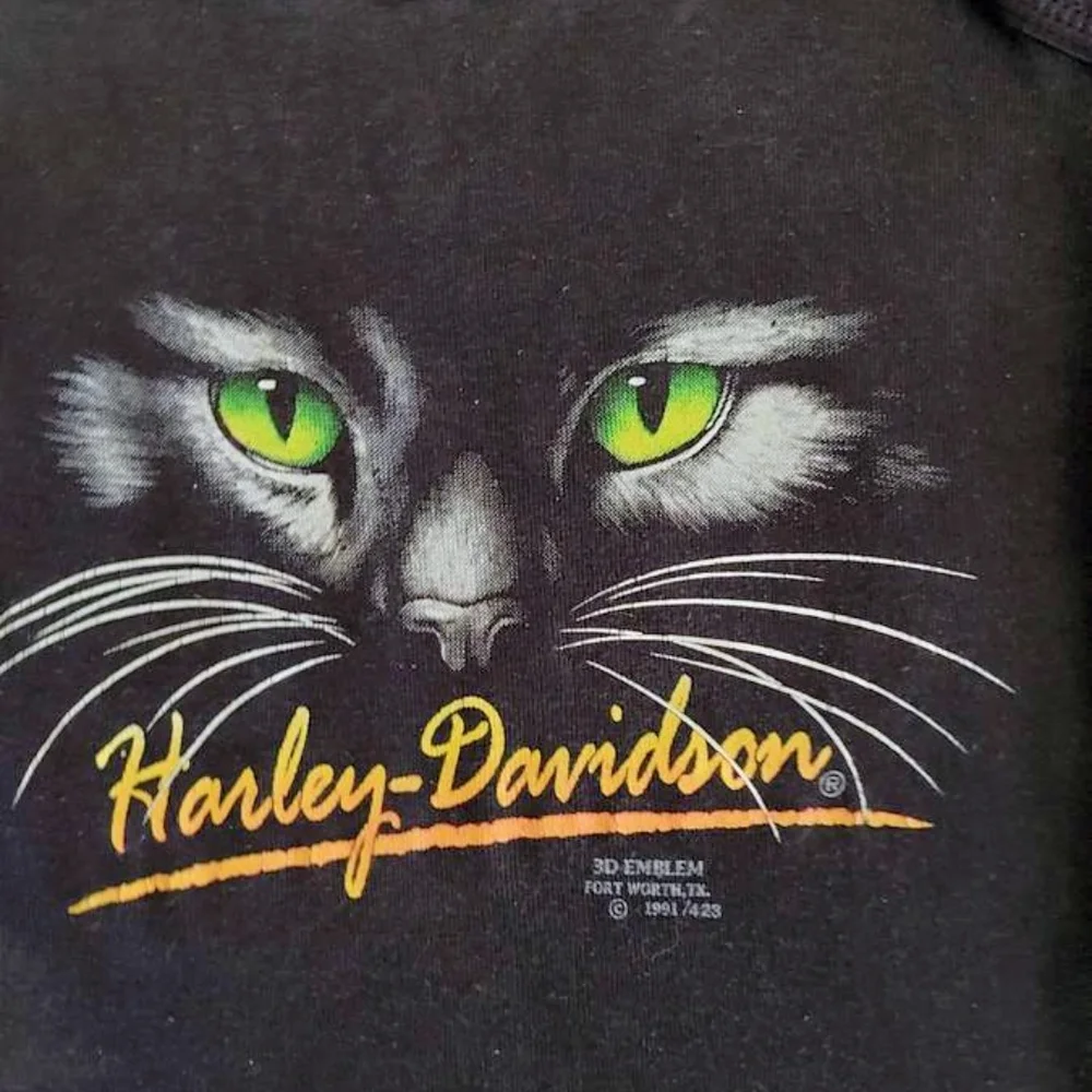 Harley-Davidson Black Cat Face Pet Tank